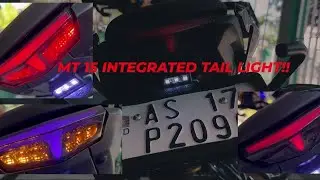 MT 15 TAIL LIGHT MODIFICATION! INTEGRATED TAIL LIGHT #mt15 #taillight #modified #bike #rgb #4k