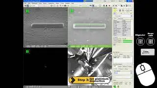 Lift-out by Focused Ion Beam (Step 3_part2): Ion platinum deposition