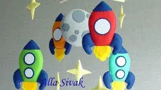 детский мобиль на кроватку, Rocket mobile, Baby mobile