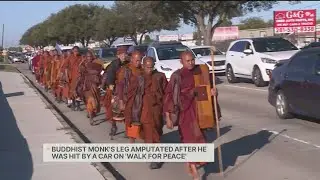 Buddhist monk has leg amputated after being hit by a car in Texas