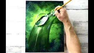 Dew Drops | Easy Painting for Beginners | Abstract | Acrylics