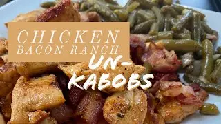Chicken bacon ranch un- kabobs on the Blackstone