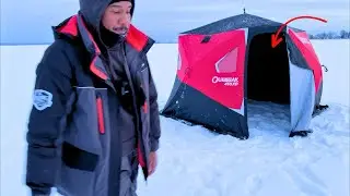 24HR SOLO ICE CAMP For my FIRST TIME! (The realities of sleeping on a frozen lake alone)