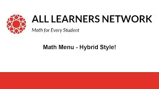 Math Menu - Hybrid Style!