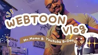 WEBTOON VLOG: Ohuhu Marker Review🎨 Youtube Creator Collective Event🥳 Husband Birthday Gift Unboxing🎂