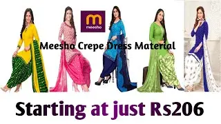 Meesho Crepe Dress Material Unboxing|Affordable Dress Material Review|Crepe Fabric Review #meesho