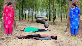 Anaconda Snake Attack Boys In Forest  An Anaconda Snake Attack Brief Story 4