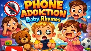 Phone Addiction Baby Rhymes 👶📱 | Screen Time Awareness for Kids