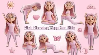Pink Morning Yoga for Kids | Wake Up Happy | Yoga with Lily