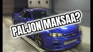 R34 NISSAN SKYLINE 21000€ :LLA  JAPANISTA SUOMEEN?