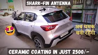 Ceramic coating: Nissan Magnite Xe | Shark-fin antenna | Abhi Verma | हीरे जेसी चमक गयी यह तो😍