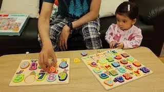 TOP BRIGHT Wooden Puzzles Alphabet Educational Toys for 1 Year Old