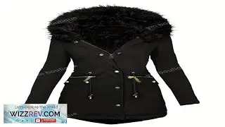 Women Coat Long Sleeve Fluffy Hood Fall Button Down Long Coats Casual