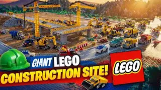 GIANT LEGO Construction Site 🚧 | Build a Mega LEGO City with Trucks & Cranes