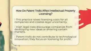 How Do Patent Trolls Affect Intellectual Property Licensing? - AI and Technology Law