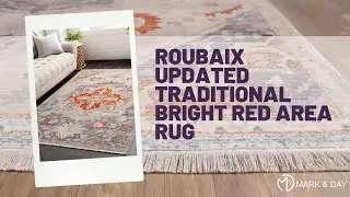 Roubaix Updated Traditional Bright Red Area Rug