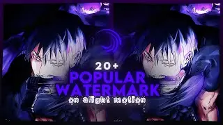 20+ Popular Watermark Pack on Alight Motion | Alight Link,XML File & QR Code | Moonie달 |
