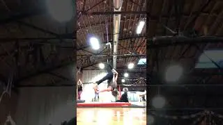 Aerial Hoop Acrobatics: Impressive Hanging Flip Maneuver#aerialhoop #aerialacrobatics