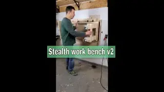 Fold-down work-bench adjustable height  | YouTube #short