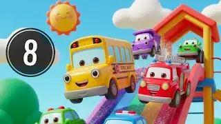 Rainbow Slide Cars 🌈 | Kids Fun Cartoon Vehicles | Beckman Toons 