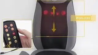 INTEY Shiatsu Neck&Back Massager Chair Pad with Heat and Vibrations
