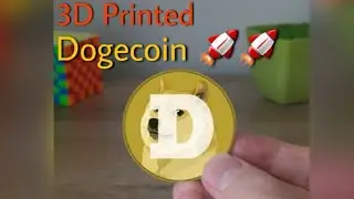 Dogecoin in Real Life! - 3D Printed Dogecoin - with White PLA