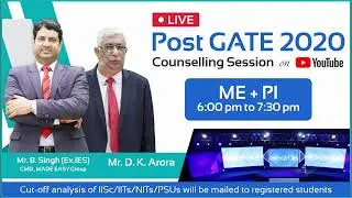 Post-GATE 2020 Counselling Session (ME + PI) | Cut-Off Analysis of Colleges & PSUs | MADE EASY