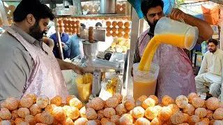 Amazing Fresh Seasonal Fruit Juice Making | Roadside Refreshing Juice Bar Shops in Karachi Pakistan