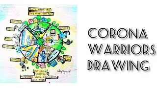 corona warriors easy drawing // corona virus status  #shorts