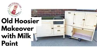 Hoosier Makeover with Milk Paint