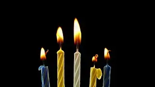 Five Birthday Candles Burning