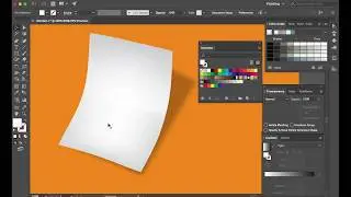 สร้าง Bent empty paper sheet vector | วาดแผ่นกระดาษเปล่างอ ด้วยโปรแกรม adobe illustrator