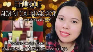 FULL REVEAL SPOILER FEELUNIQUE ADVENT CALENDAR 2021 + DISCOUNT  LINEUP PRODUCTS | UNBOXINGWITHJAYCA