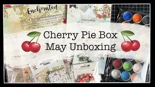 Unboxing May Cherry Pie Box | Craft Supplies | ACherryOnTop.com | Subscription Box | #thecherrybox