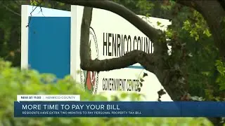 Henrico residents will have extra time to pay their personal property tax bills