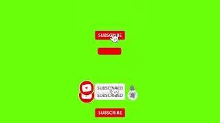 Subscribe Button with Bell icon Spamming Green screen