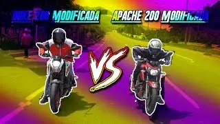 Apache 200 TVS VS Duke 200 Modificadas Sexto Cambio Y un poco de STUNT