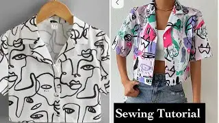 Streetwear: How to Cut and Sew a Vintage crop Shirt| Sewing Tutorial for a Beginner | DIY