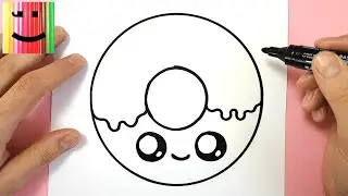 TUTO DESSIN - COMMENT DESSINER UN DONUT KAWAII SIMPLEMENT