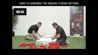 4-Sided Square Aluminium Coloured Picnic Setting Assembly - Astra Street Furniture