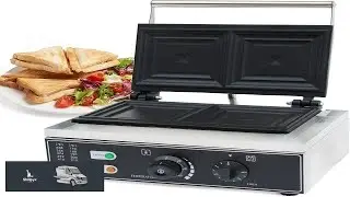 PIAOCAIYIN 2 In 1 Commercial Sandwich Maker 1500W Breakfast Sandwich Maker Electric