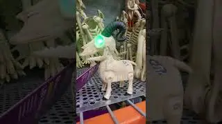 #shorts Animated Skeleton Goat with LED green Eyes - Halloween at Home Depot