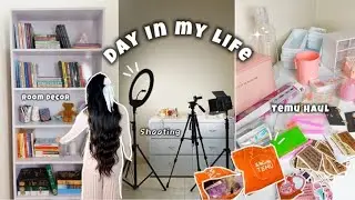 A Day in My Life Vlog| Temu Haul, Room Decor, Giveaway 🎁| Selfcare with Taiba