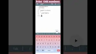 Print Odd Number programming in c language #shorts #programmer