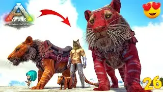 Homotherium New King Tiger Taming Alpha Boss Fight 🔥 : ARK Caballus : ARK Survival Evolved : Part 25