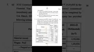 ✨ CA Inter New Syllabus Nov 2022 Costing Questions Paper ✨