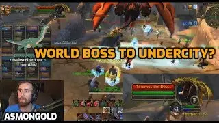 Asmongold HUGE fight with the HORDE! (KITING WORLD BOSS TO UNDERCITY!) Classic WoW Beta