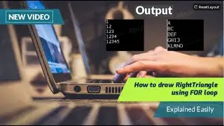 Number,Letter and Star | Right Triangle Pattern | For Loop | FuzyAcademy