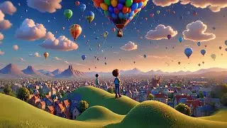 The Flying Balloon to the Moon | Adventure Song for Kids | Magical Sky Rhyme