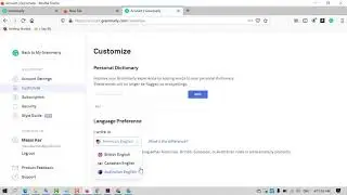 How to change Grammarly to British English